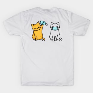 Cat pattern mask T-Shirt